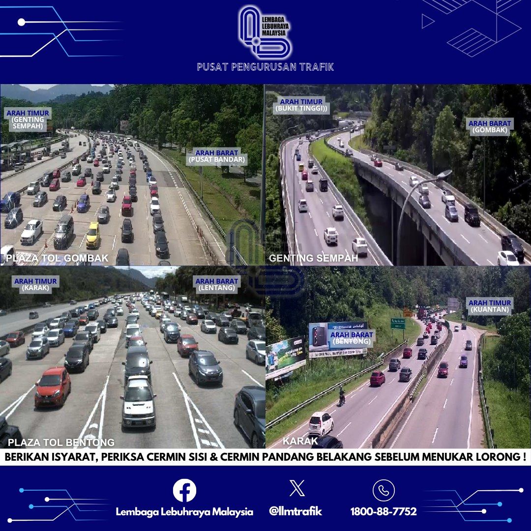 国人结束假期陆续返城   通往巴生谷大道开始塞车