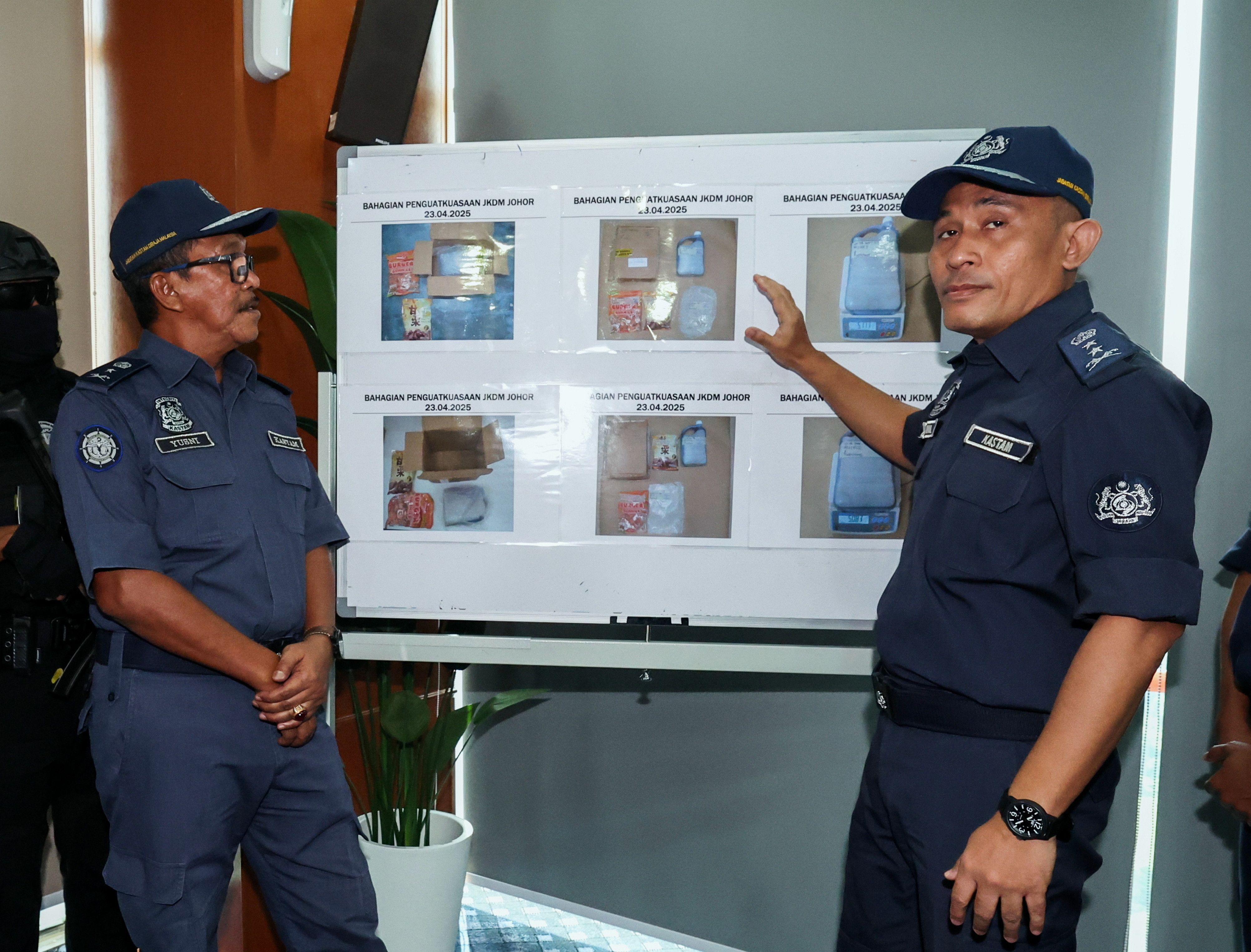 柔佛关税局瓦解快递运毒案 起获逾95万重10公斤毒品