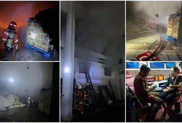 灵市仓库凌晨火灾 三外劳死里逃生