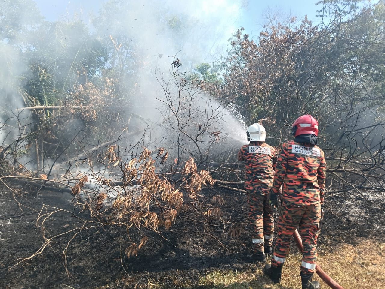 鹅唛煤炭山2森林失火 一女消拯员受伤