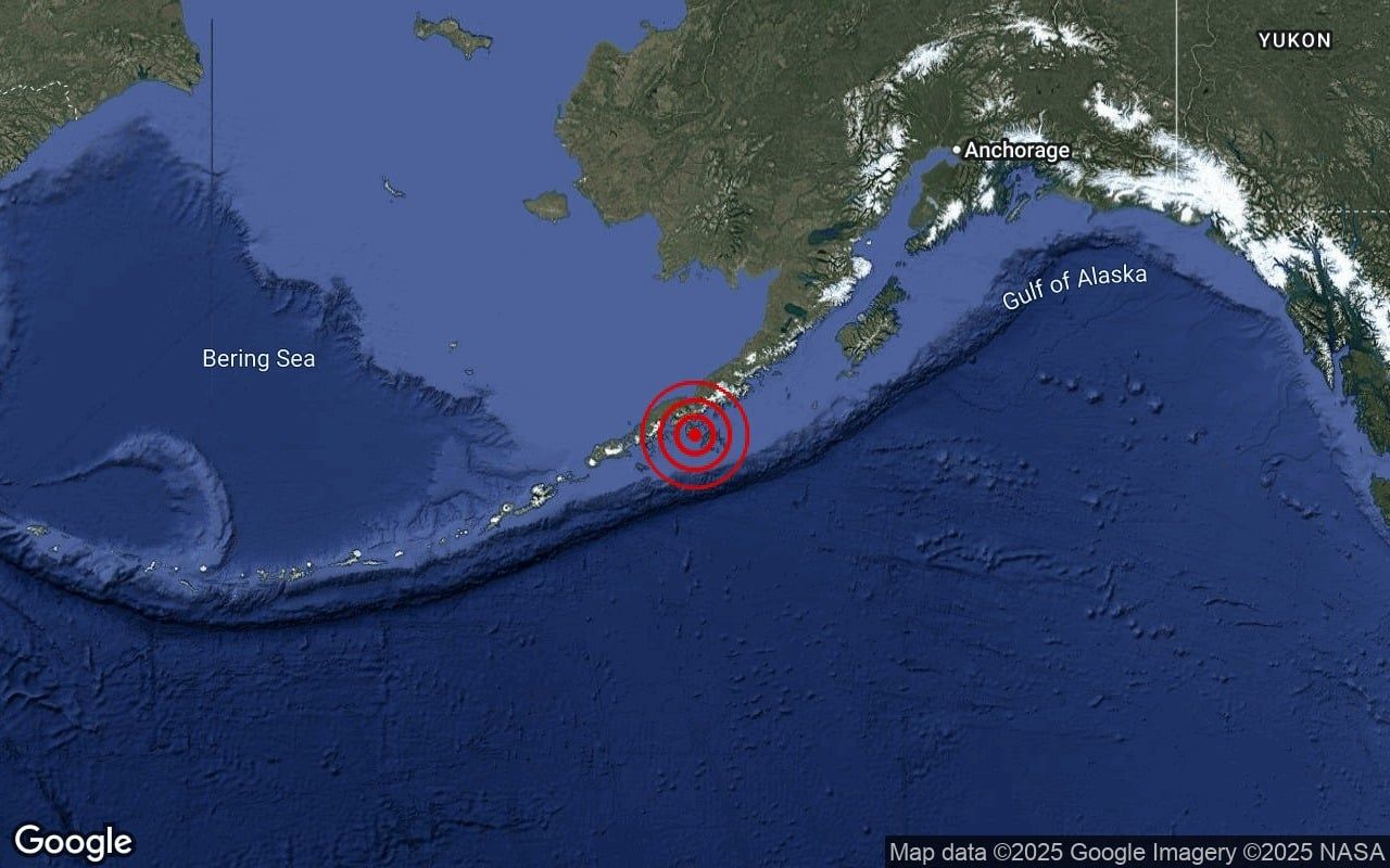 阿拉斯加半岛今晨7.0级强震！