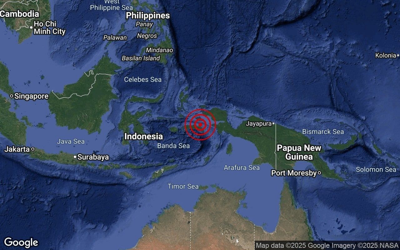 印尼塞兰岛今午5.3级地震！