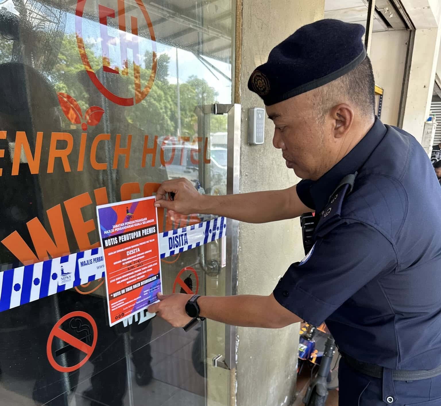 2018 முதல் சட்டவிரோதமாக செயல்பட்டு வந்த  ஹோட்டல் மீது  நடவடிக்கை