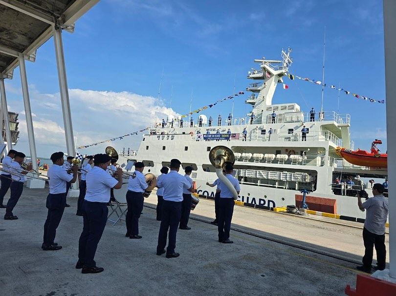 韩海警训练舰访巴生港  加深马韩海事安全合作