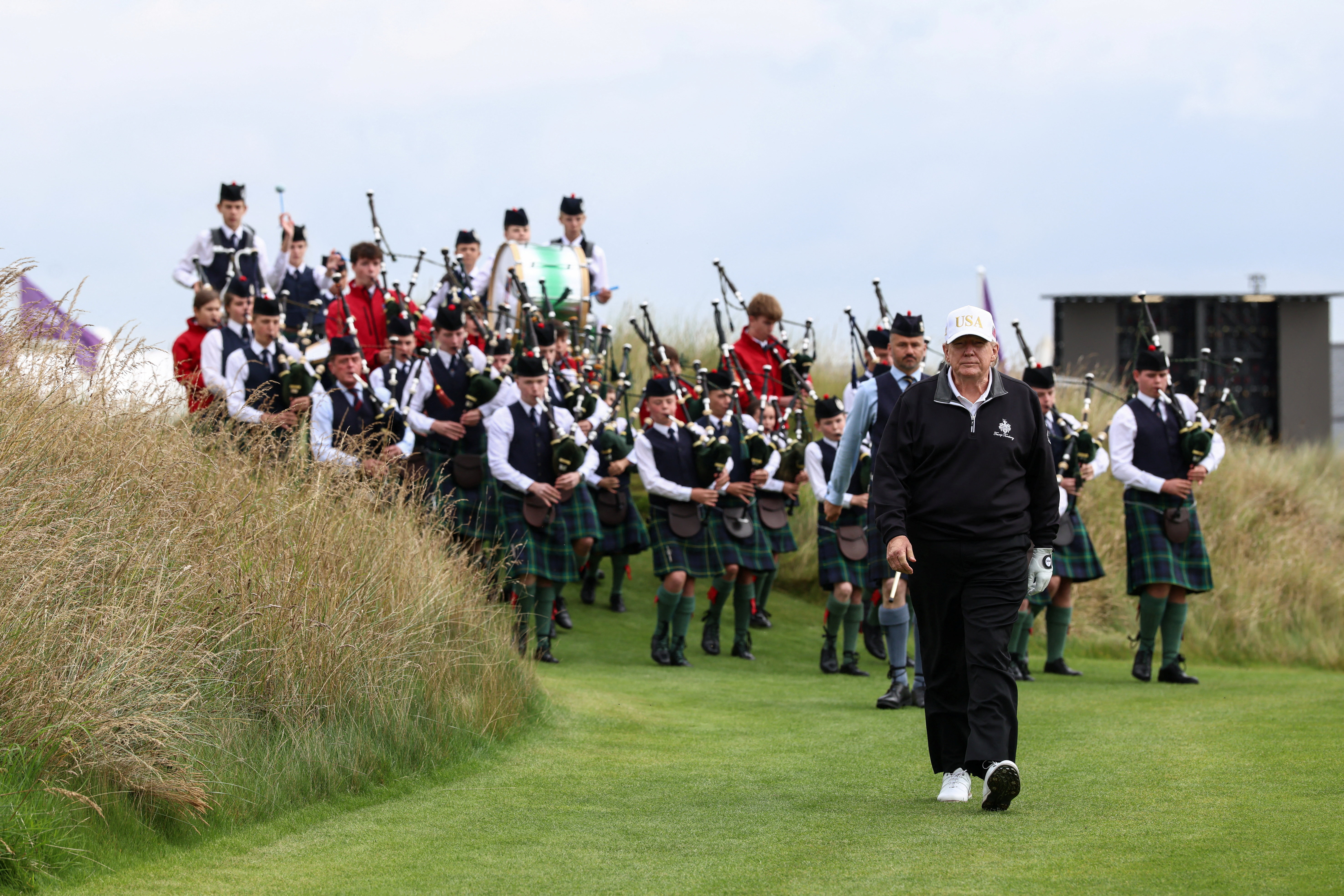 Trump opens new golf course in Scotland, heading home with eye on Middle East