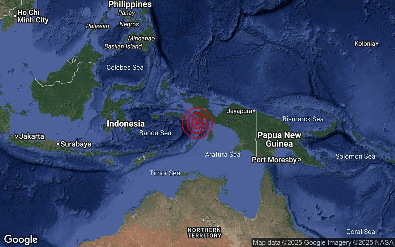 印尼西巴布亞省今晨5.5级地震！