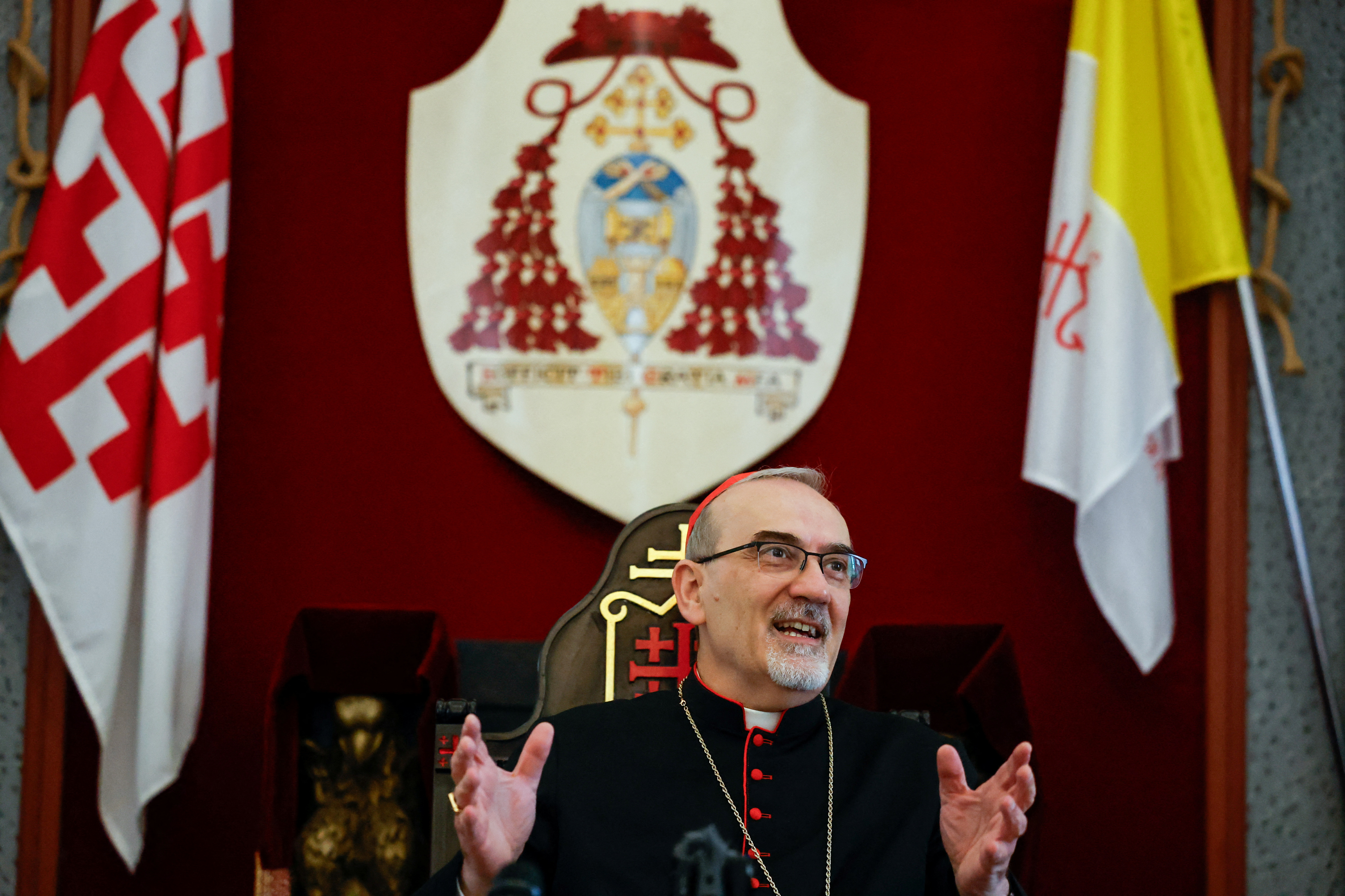 Cardinal brings aid to Gaza after Israel strike on Palestine church