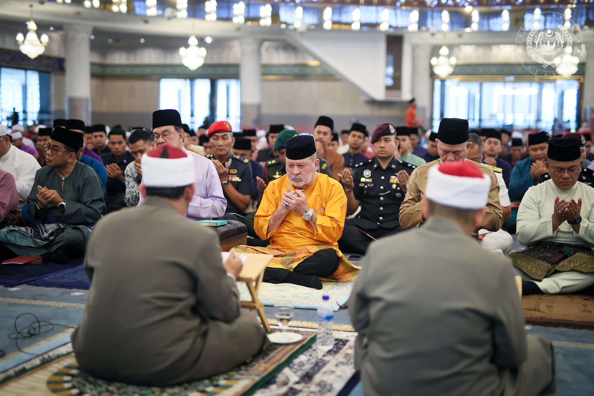 King, Queen grace Warriors' Day prayers at Masjid Negara