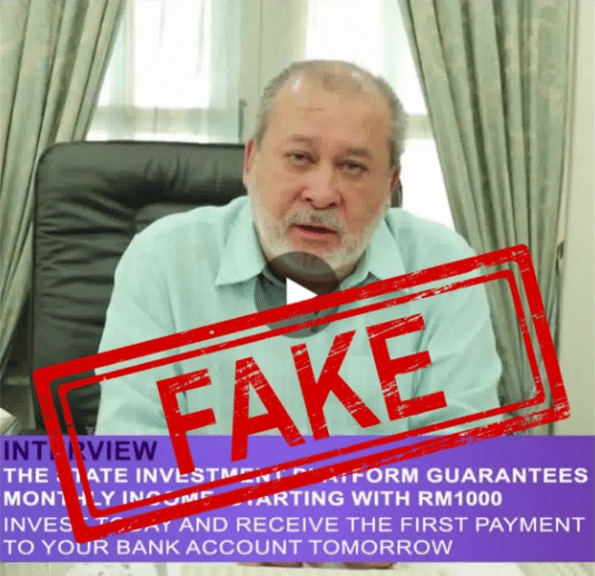 மாமன்னர் சுல்தான் இப்ராஹிமின் உருவம் மற்றும் குரலை பயன்படுத்தி போலி காணொளி