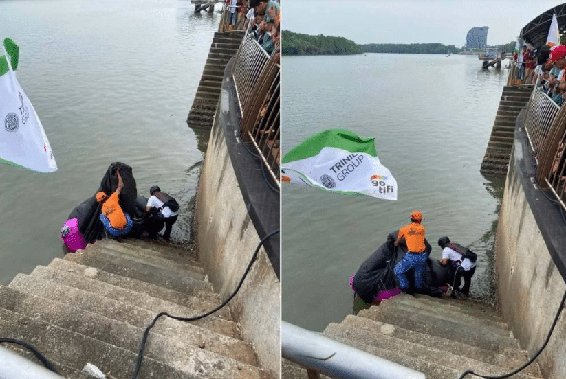 关丹极限跳伞赛遇强风　三人降落偏差一人受伤