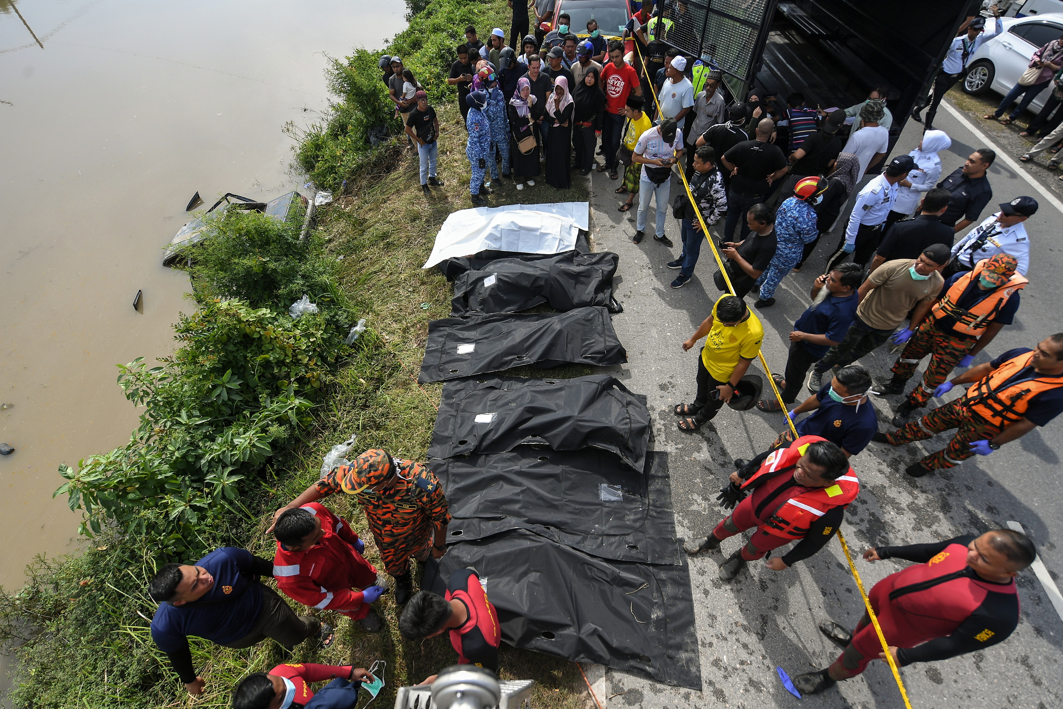 Six family members found dead in car pulled from river in Jitra