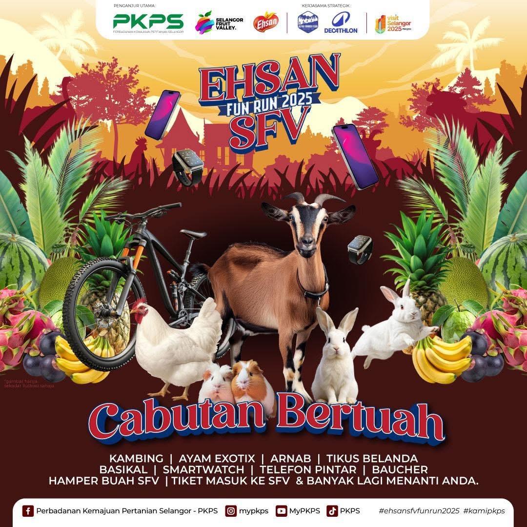 Kambing, ayam eksotik antara hadiah cabutan bertuah Ehsan SFV Fun Run 2025 
