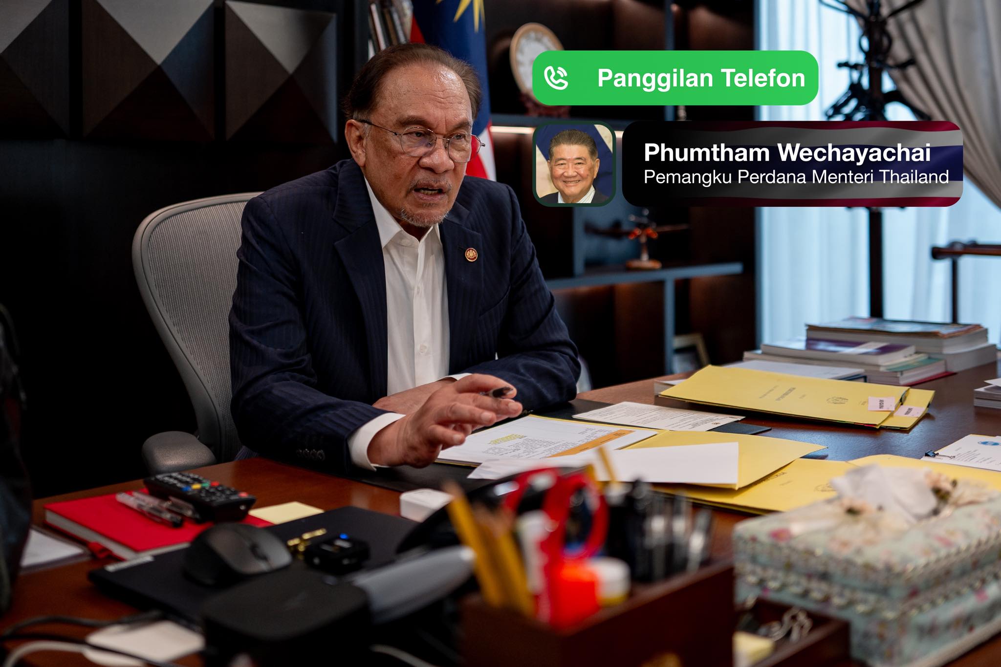 Anwar, Hun Manet discuss Thailand-Cambodia ceasefire, IOT operations