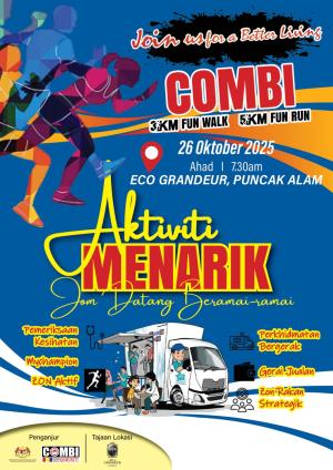1,000 peserta dijangka sertai Combi Fun Walk, promosi gaya hidup sihat  