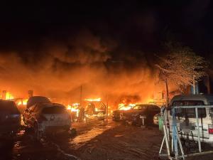Bengkel terbakar, 37 kereta dan tujuh motosikal musnah 