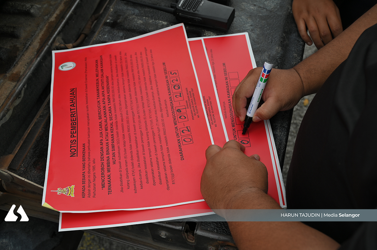 End for trespassers in Sg Buloh Forest Reserve