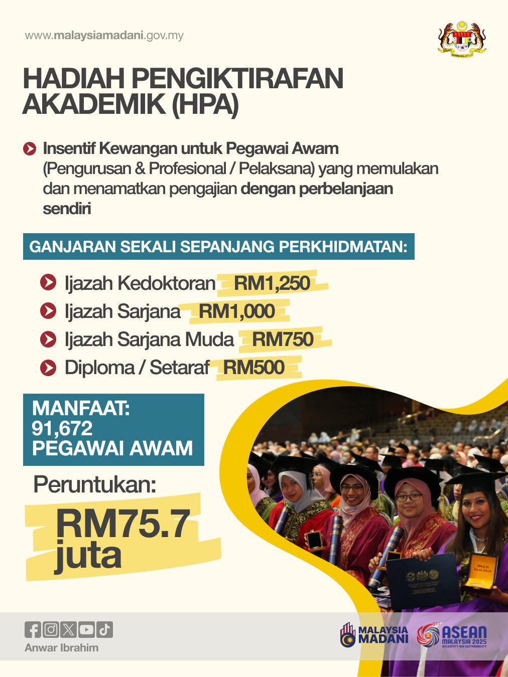 Tambah baik skim ATM, hadiah pengiktirafan akademik antara inisiatif kepada penjawat awam