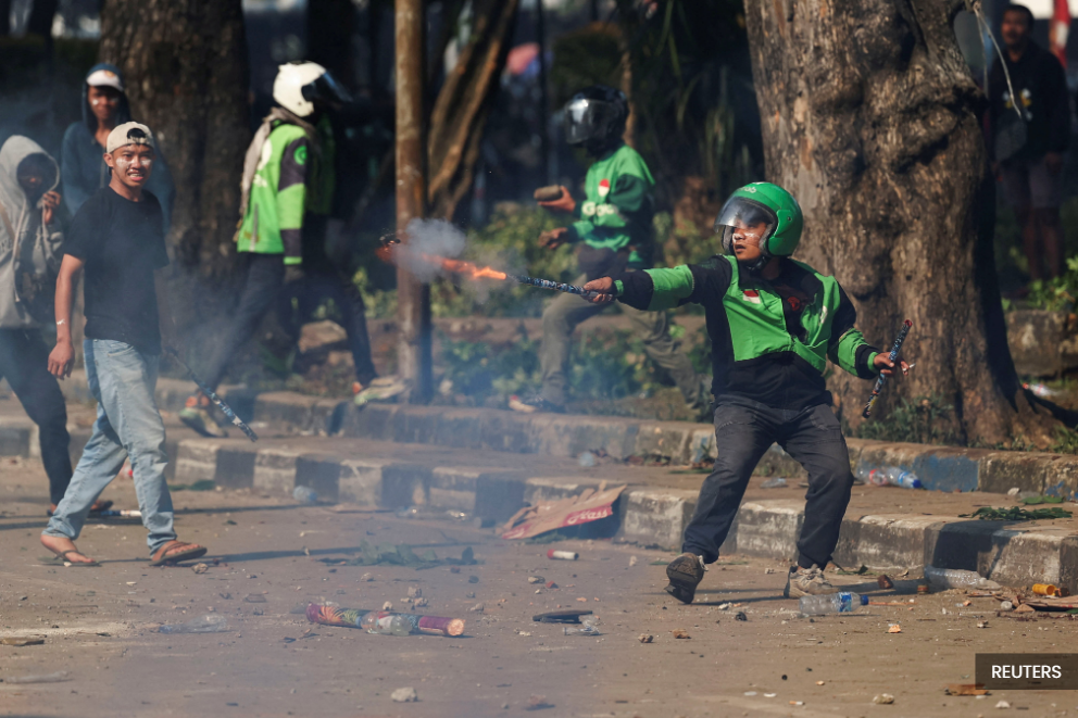 Police killing sparks Indonesia unrest in first major test for Prabowo administration