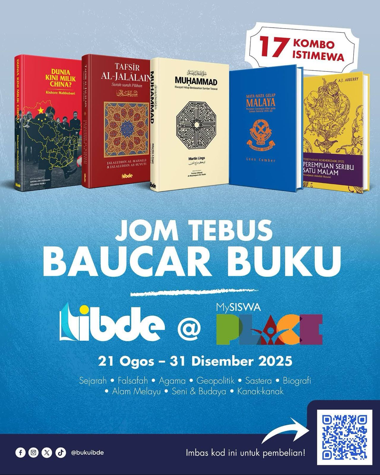 Baucar buku MADANI: Penuntut IPT boleh dapat kombo IBDE serendah RM60