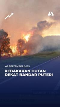 Kebakaran hutan dekat Bandar Puteri
