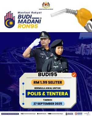 300,000 anggota tentera, polis nikmati inisiatif BUDI95 tengah malam tadi