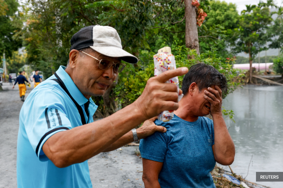 Taiwan rescuers battle thick mud to look for Super Typhoon Ragasa victims