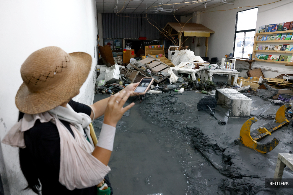 Taiwan rescuers battle thick mud to look for Super Typhoon Ragasa victims