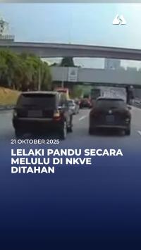 Lelaki pandu secara melulu di NKVE ditahan