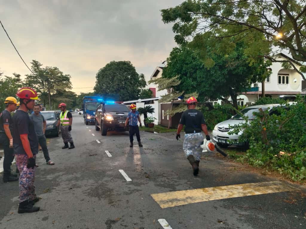 仁嘉隆风灾致6道路封闭   瓜冷快速队连夜清理恢复通车