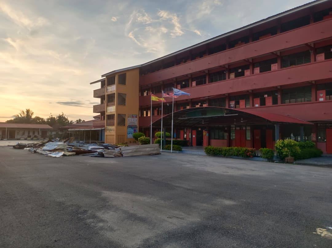 Damaged by storm, SMK Sijangkang to be repaired by December