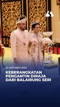 Keberangkatan pengantin diraja dari Balairung Seri