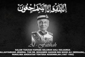 Sultan Selangor zahir rasa sedih, dukacita atas pemergian Tun Mohamed Hashim