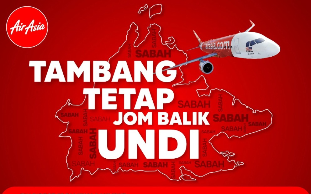 AirAsia offers RM299 one-way fixed fare tickets for Sabah voters
