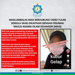 Video tular kaitkan ‘ustaz MAIS’ tidak benar, individu berkenaan diminta tampil beri kerjasama