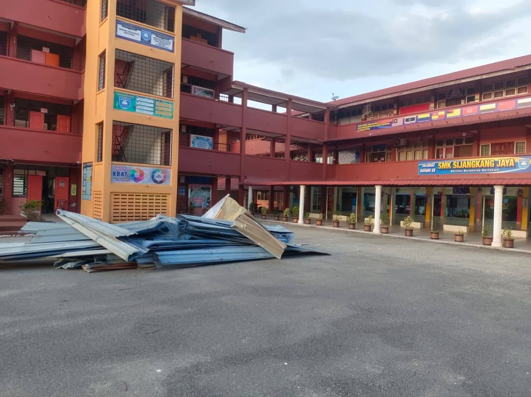 Damaged by storm, SMK Sijangkang to be repaired by December