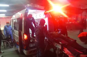 居林爆竹爆炸酿22人伤  一男额头被炸5厘米伤口