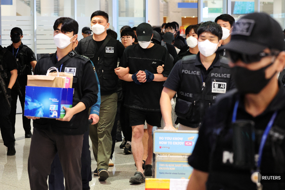 Police seek to detain most South Koreans returned from Cambodia over online scams