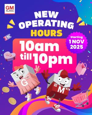 GM Klang raikan ulang tahun ke-16 dengan waktu operasi baharu hingga 10 malam