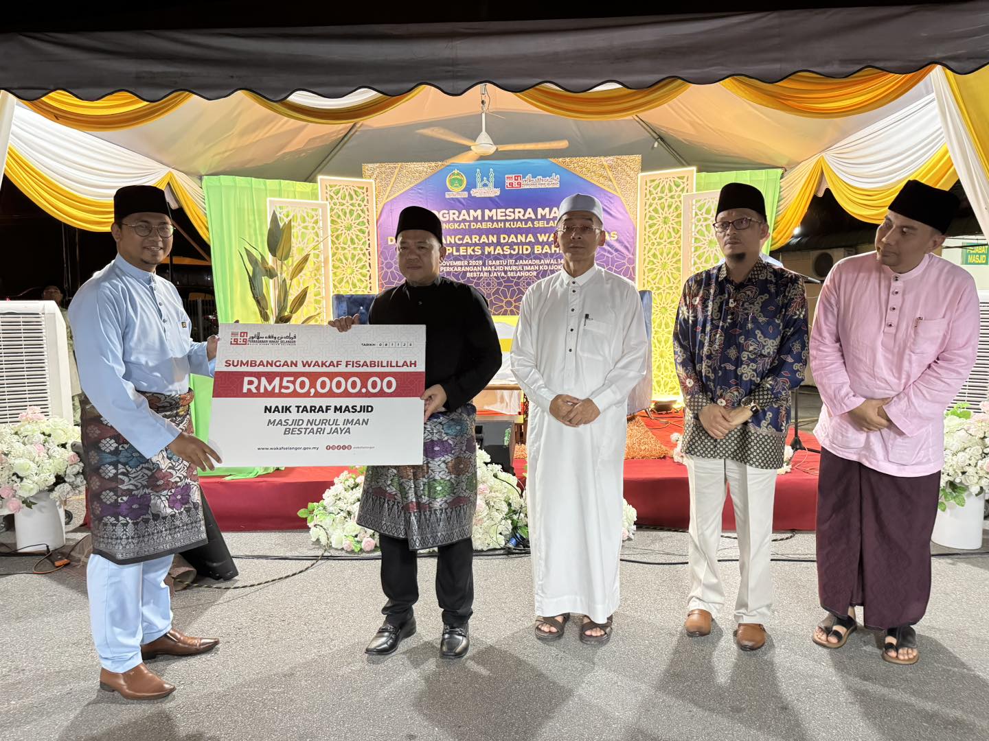Perbadanan Wakaf Selangor salur RM50,000 bina pusat komuniti Masjid Nurul Iman