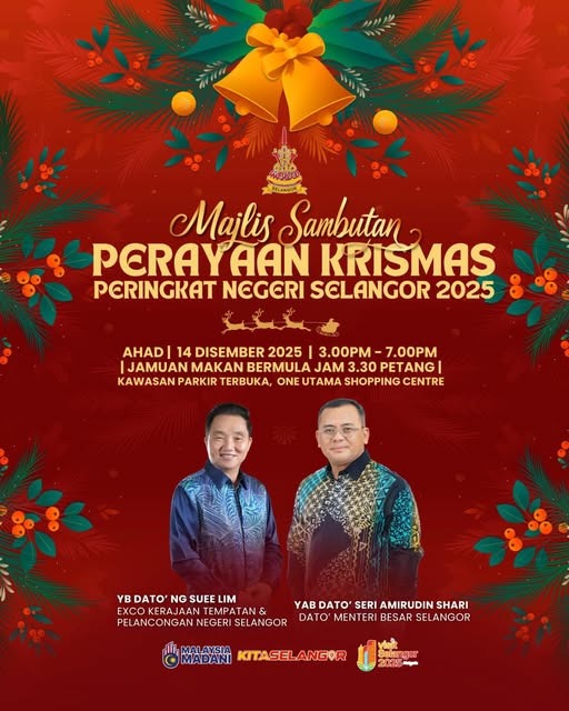 சிலாங்கூர் மாநில அளவிலான கிறிஸ்துமஸ் பண்டிகை கொண்டாட்டம் 2025