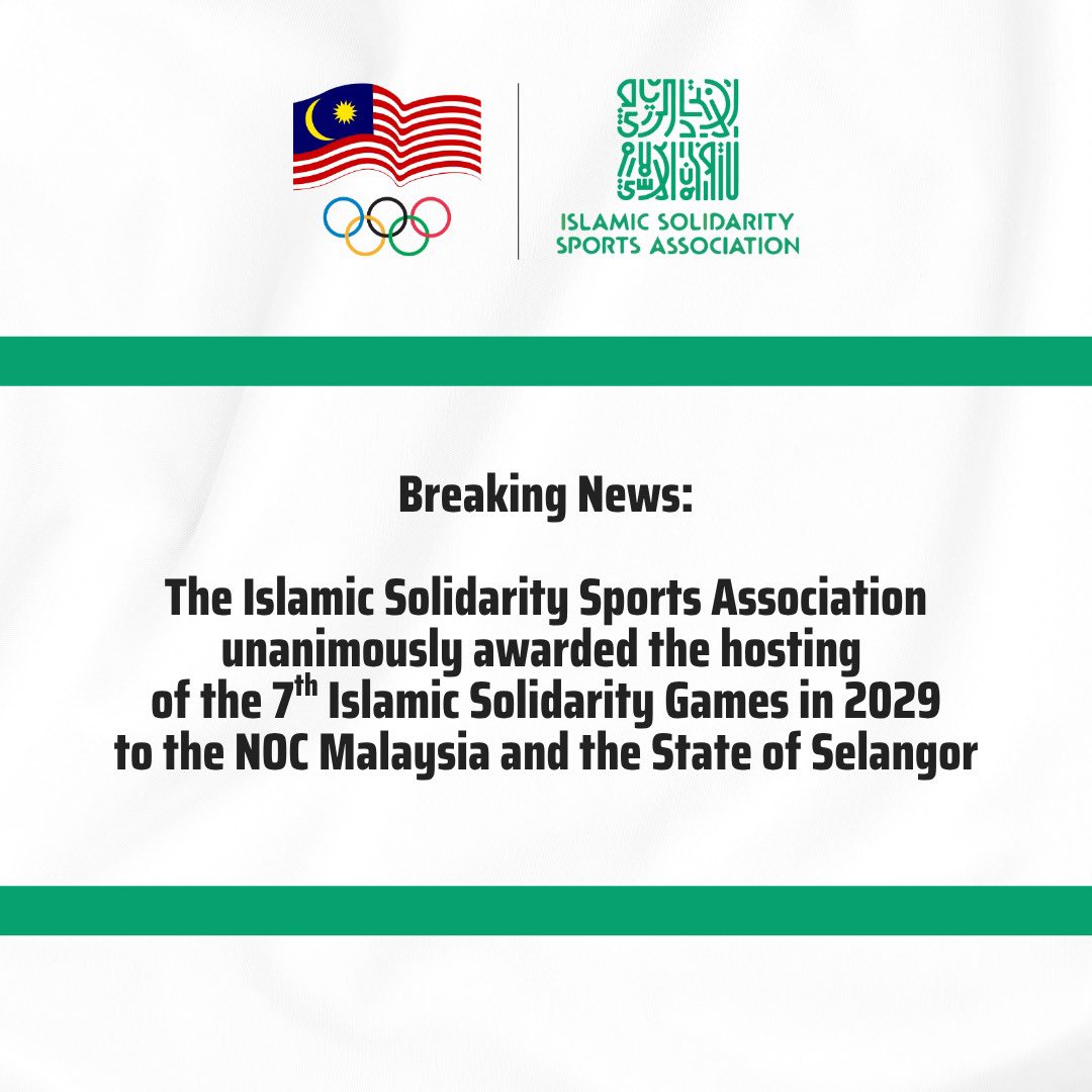 Selangor dipilih tuan rumah Sukan Solidariti Islam 2029, libat 57 negara