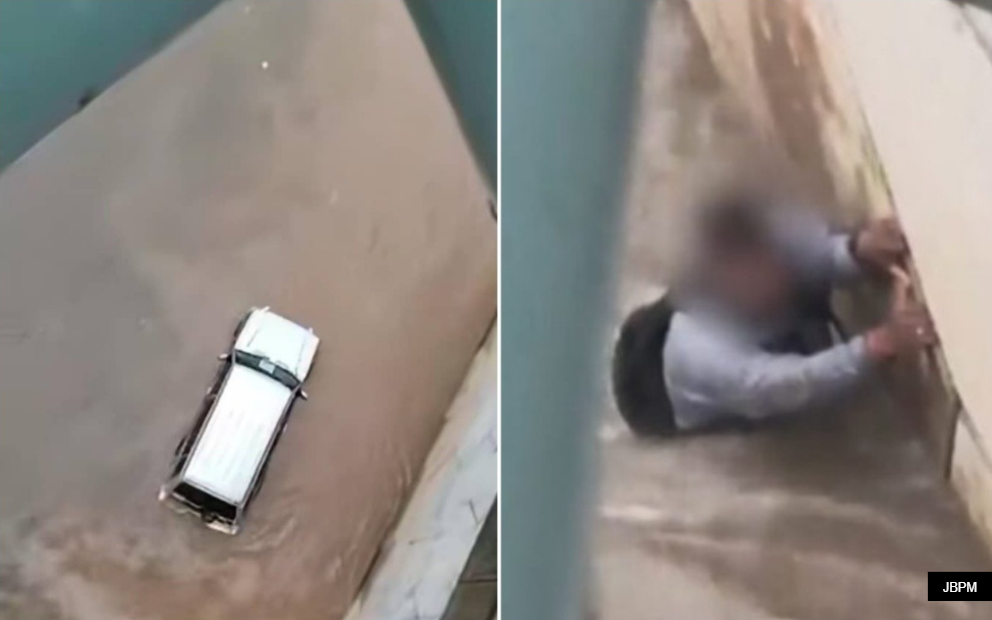 Man missing after being swept away by water surge near Pintasan Saloma