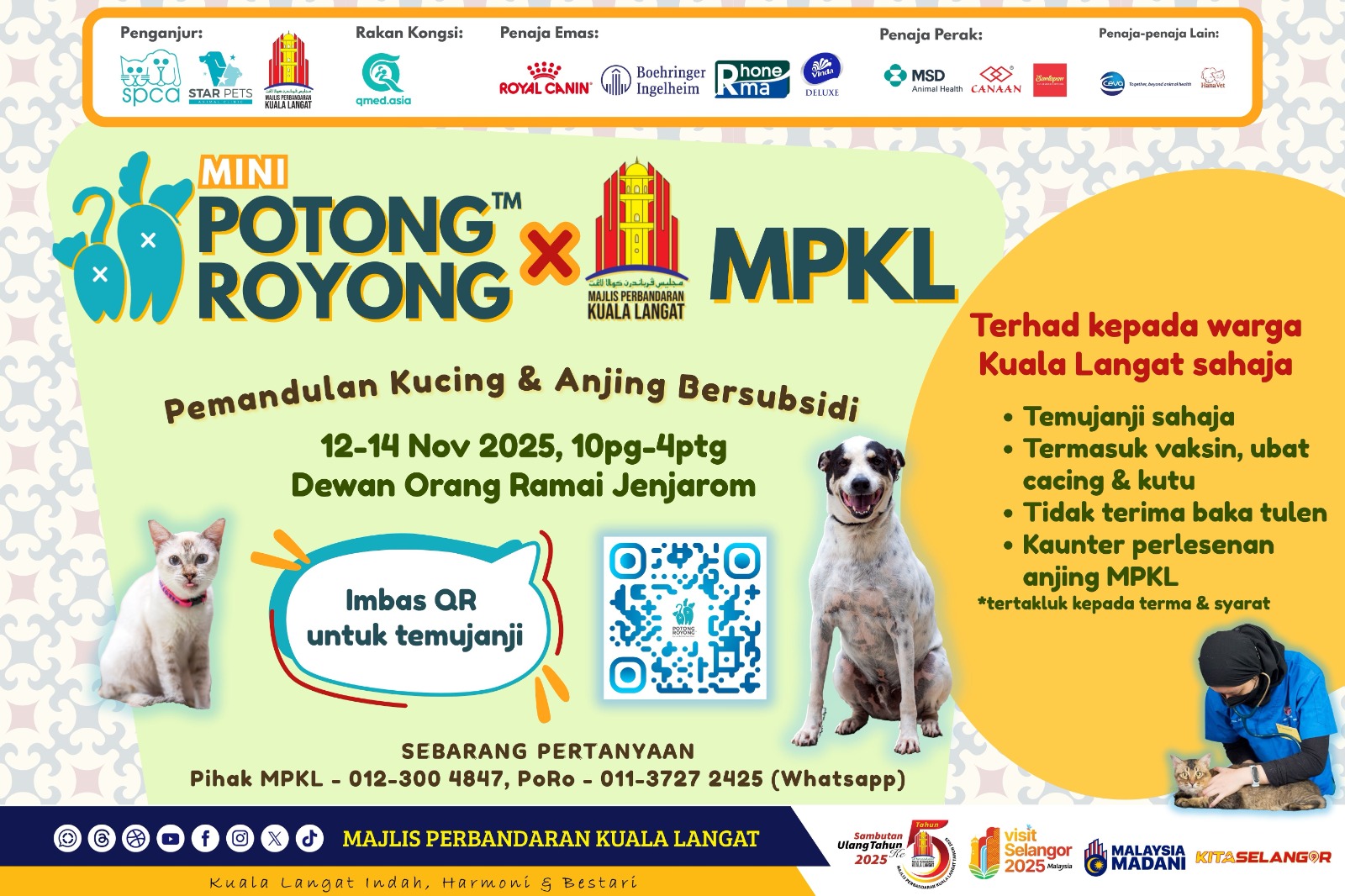 MPKL anjur program pemandulan bersubsidi, kawal populasi haiwan terbiar