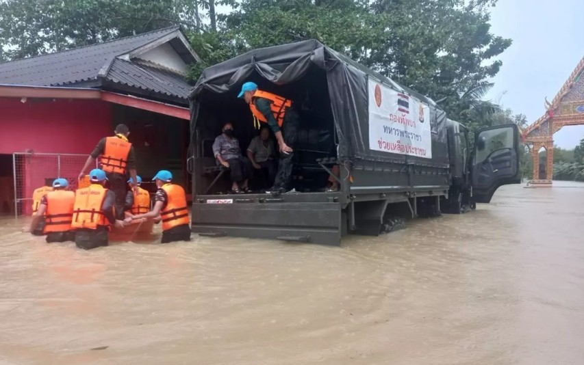 泰南水灾救援  约6000大马人脱困撤离