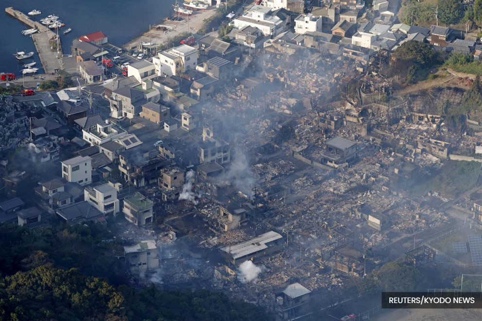 日本南部发生火灾1人失踪 170栋建筑物被夷为平地