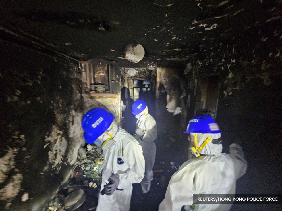 Police comb fire-ravaged Hong Kong apartments, death toll at 146