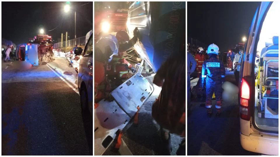 தொழிற்சாலை வேன் புரண்டதில் ஒருவர் மரணம், ஏழு பேர் காயம்