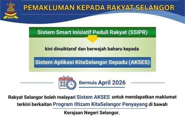 Sistem AKSES ganti SSIPR, permohonan skim air percuma Selangor kini atas talian