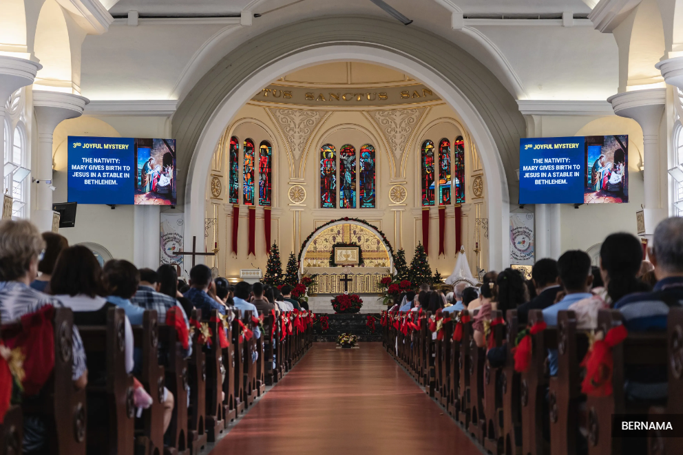 Festive Christmas observed with religious services, family activities