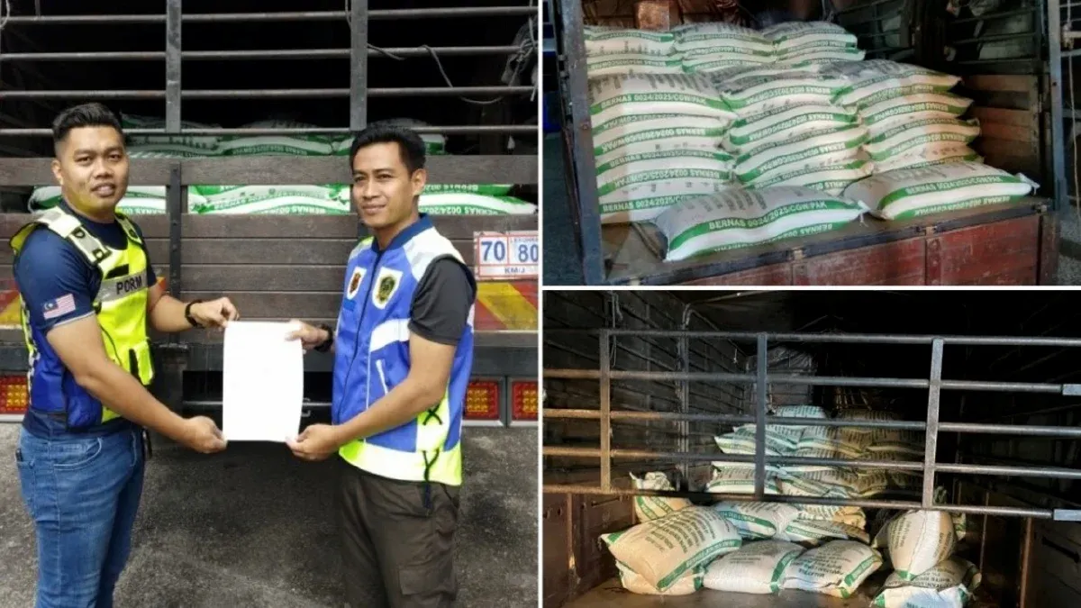 Polis gagalkan cubaan seludup 13.5 tan beras import di Sungai Golok